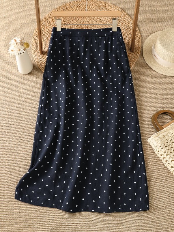 High Waist Floral Half Skirt T - огляд і ціна Midi Skirt Floral