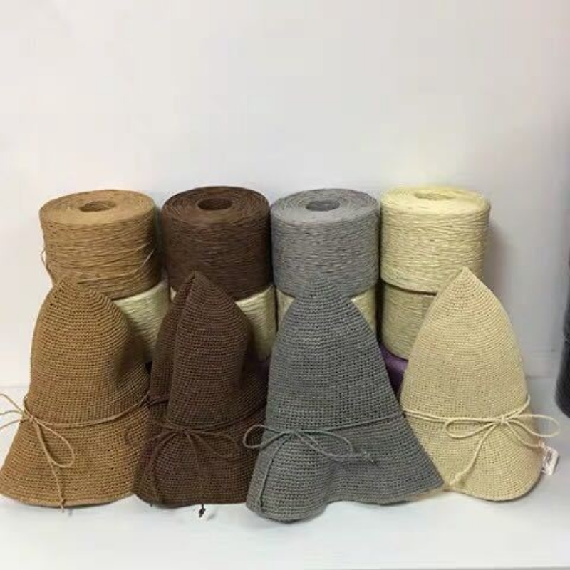 250g/pcs Thin Flat Raffia Yarn - огляд і ціна Crochet Bag Raffia